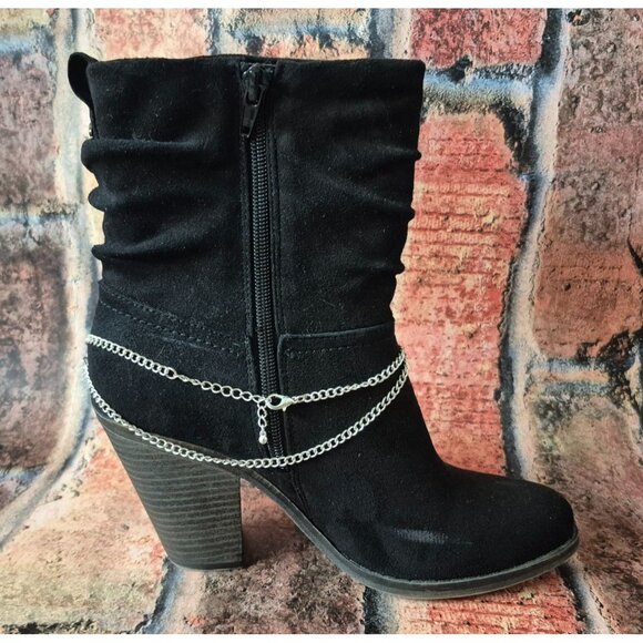 NWOT Cute Blue Bead and Silver Tone Charm & Chain Boot Bracelet Accessory 15" - Picture 3 of 7